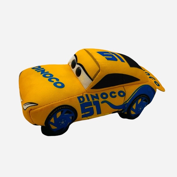 Ty Sparkles Disney Pixar Cruz Ramirez Cars Yellow Dinoco 51 Toy Car Plushie - Picture 1 of 12